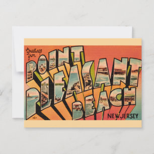 Point Pleasant Beach NJ Groet Ansichtkaart Briefkaart