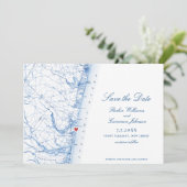 Point Pleasant New Jersey Kaart Elegant Script (Staand voorkant)