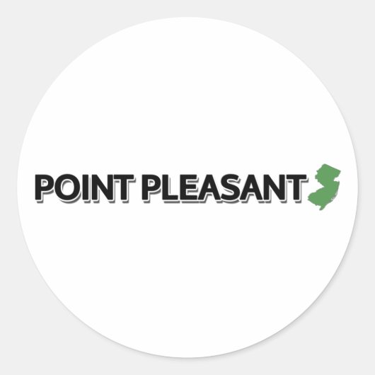 Point Pleasant, New Jersey Ronde Sticker (Voorkant)