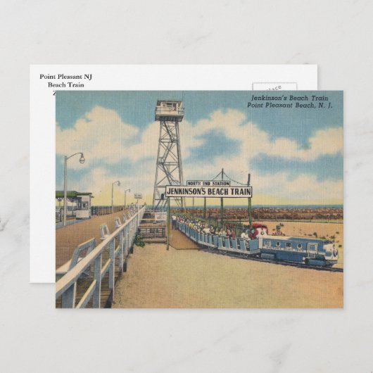 Point Pleasant NJ Beach Train, Briefkaart (Voorkant / Achterkant)