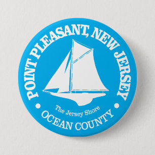 Point Pleasant NJ (sloep) Ronde Button 7,6 Cm