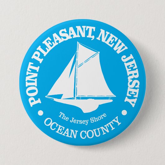 Point Pleasant NJ (sloep) Ronde Button 7,6 Cm (Voorkant)