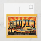 Point Prim-vuurtoren PEI oudste vuurtoren Briefkaart (Voorkant / Achterkant)