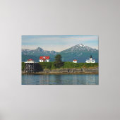 Point Retreat Vuurtoren in Juneau, Alaska Canvas Afdruk (Voorkant)