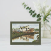 Point Reyes Boat - Mini Collectible Prints Briefkaart (Staand voorkant)