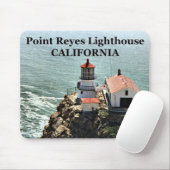 Point Reyes Lighthouse, Californië Mousepad Muismat (Met muis)