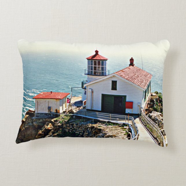 Point Reyes Lighthouse, Californië Pillow Accent Kussen (Achterkant)