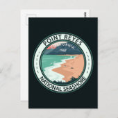 Point Reyes National Seashore California Badge Briefkaart (Voorkant / Achterkant)