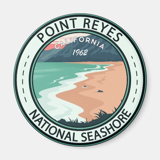 Point Reyes National Seashore California Badge Magneet (Voorkant)