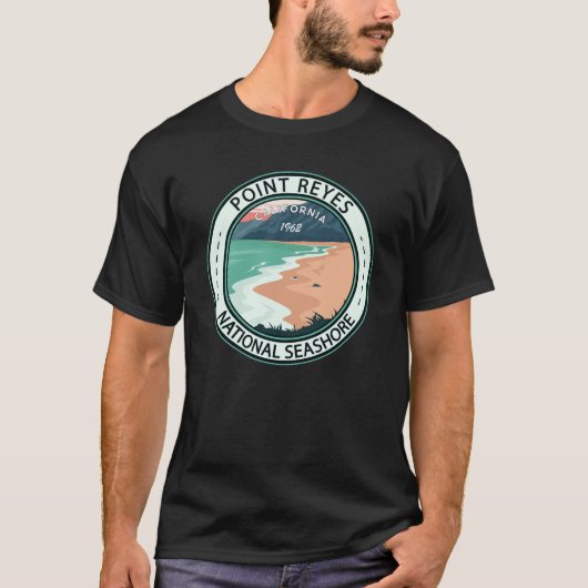 Point Reyes National Seashore California Badge T-shirt (Voorkant)