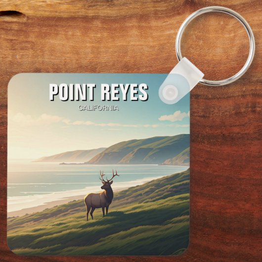 Point Reyes National Seashore Elk Sleutelhanger (Achterkant)