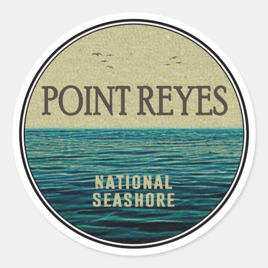 Point Reyes National Seashore Ocean Birds Ronde Sticker (Voorkant)