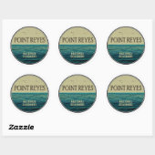 Point Reyes National Seashore Ocean Birds Ronde Sticker (Vel)