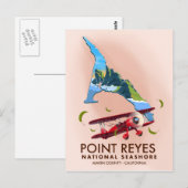 Point Reyes National Seashore-reisposter. Briefkaart (Voorkant / Achterkant)