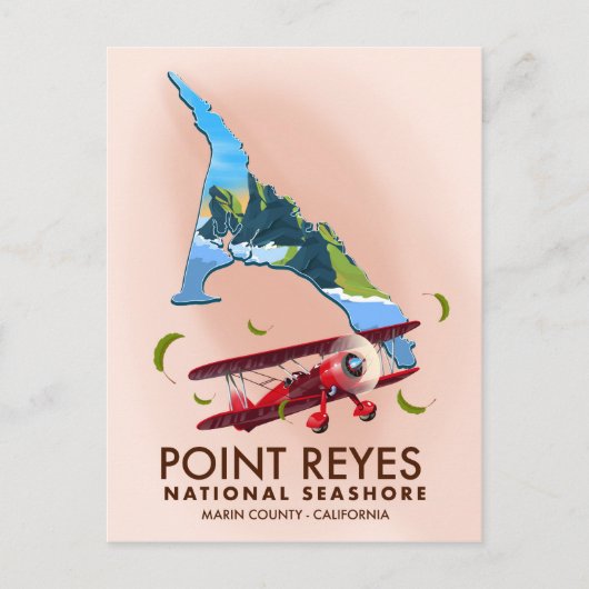 Point Reyes National Seashore-reisposter. Briefkaart (Voorkant)