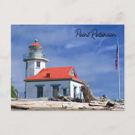 Point Robinson Lighthouse Vashon Island Washington Briefkaart (Voorkant)