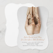 Point Shoes Birthday Invitations Kaart (Voorkant / Achterkant)