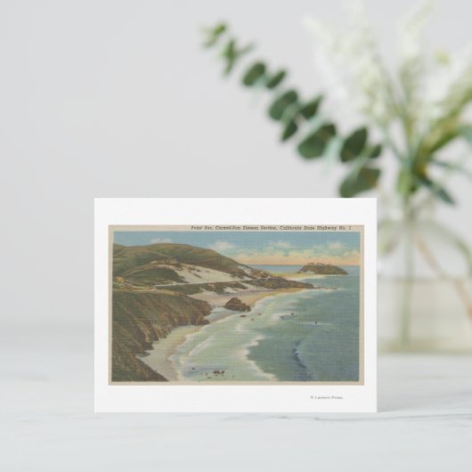 Point Sur, Carmel San Simeon Section, Hwy 1 Uitzic Briefkaart (Staand voorkant)
