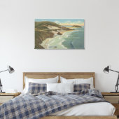Point Sur, Carmel San Simeon Section, Hwy 1 Uitzic Canvas Afdruk (Insitu (Slaapkamer))