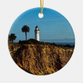 Point Vicente Lighthouse Kerstversier Keramisch Ornament (Voorkant)