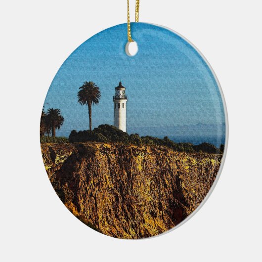 Point Vicente Lighthouse Kerstversier Keramisch Ornament (Links)