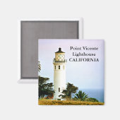 Point Vicente Vuurtoren, California Magnet (Voorkant / Achterkant)