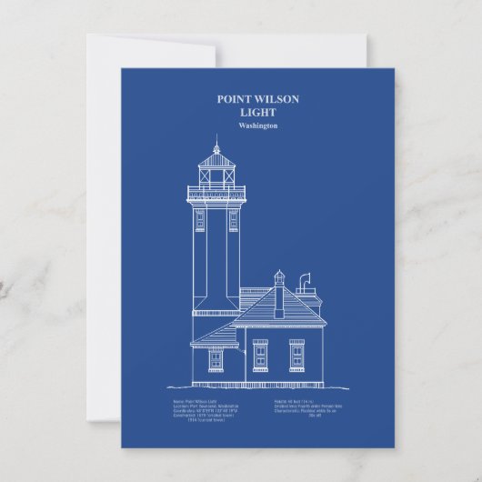 Point Wilson Lighthouse - Washington - AD Notitiekaartje (Voorkant)
