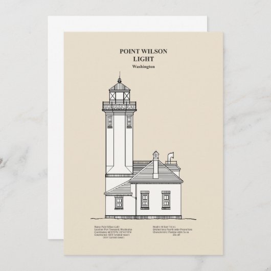 Point Wilson Lighthouse - Washington - SBD Bedankkaart (Voorkant / Achterkant)