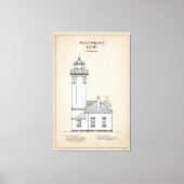 Point Wilson Lighthouse - Washington - SBD Canvas Afdruk (Voorkant)