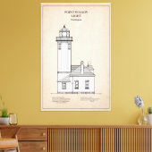 Point Wilson Lighthouse - Washington - SBD Canvas Afdruk (Insitu (Woonkamer))