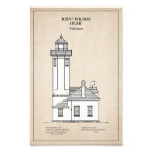 Point Wilson Lighthouse - Washington - SBD Foto Afdruk (Voorkant)