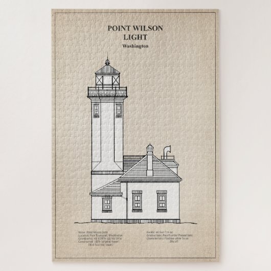 Point Wilson Lighthouse - Washington - SBD Legpuzzel (Verticaal)