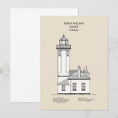 Point Wilson Lighthouse - Washington - SBD Notitiekaartje (Voorkant / Achterkant)