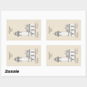 Point Wilson Lighthouse - Washington - SBD Rechthoekige Sticker (Vel)