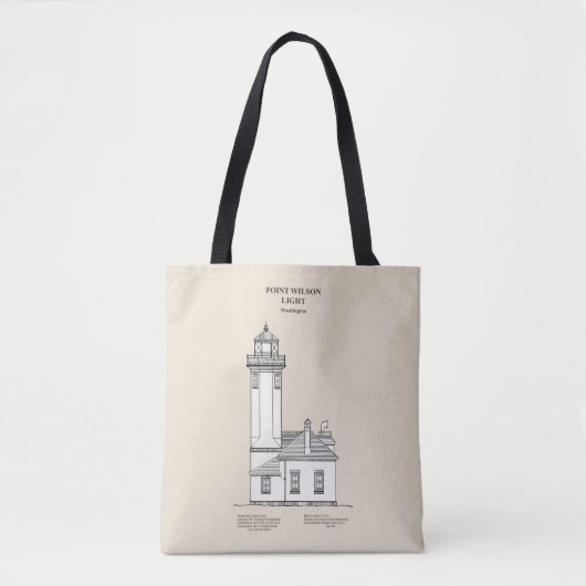 Point Wilson Lighthouse - Washington - SBD Tote Bag (Voorkant)