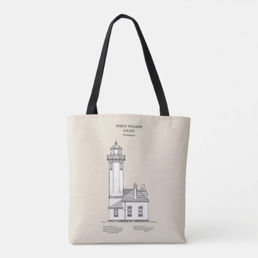 Point Wilson Lighthouse - Washington - SBD Tote Bag (Achterkant)
