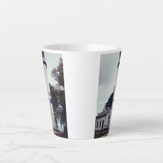 Pointe Aux Barques Lighthouse op een mok koffie (Voorkant)