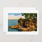 Pointe Aux Barques van de Duim van Michigan Briefkaart (Voorkant / Achterkant)