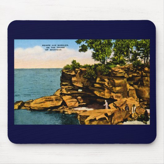Pointe Aux Barques van de Duim van Michigan Muismat (Voorkant)