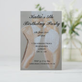 Pointe balletschoenen feestuitnodiging kaart (Staand voorkant)