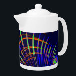 Pointe curves van kalkgroen tot koraal en blauw theepot<br><div class="desc">Dit afbeelding was een origineel van lijnen die ik aan een 'golven'-effect onderging - in een redacteur van een afbeelding - en ze werden zigzag, plus een 'fractal'-effect om ze te herhalen. Ik veranderde de kleuren (geëxtraheerd en vervangen) van veel verschillende versies, waarvan ik er één vond: groen, blauw en...</div>