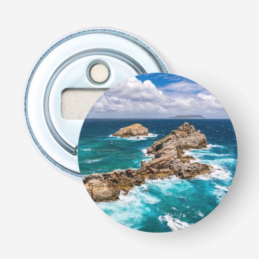 Pointe des Chateaux, Grande-Terre, Guadeloupe #2 Button Flesopener (Voorkant)