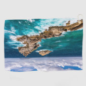 Pointe des Chateaux, Grande-Terre, Guadeloupe #2 Golfhanddoek (Horizontaal)