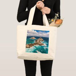Pointe des Chateaux, Grande-Terre, Guadeloupe #2 Grote Tote Bag