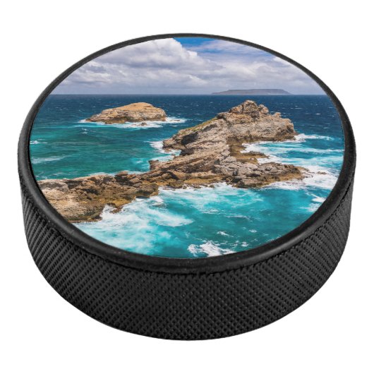 Pointe des Chateaux, Grande-Terre, Guadeloupe #2 Hockey Puck (3/4)