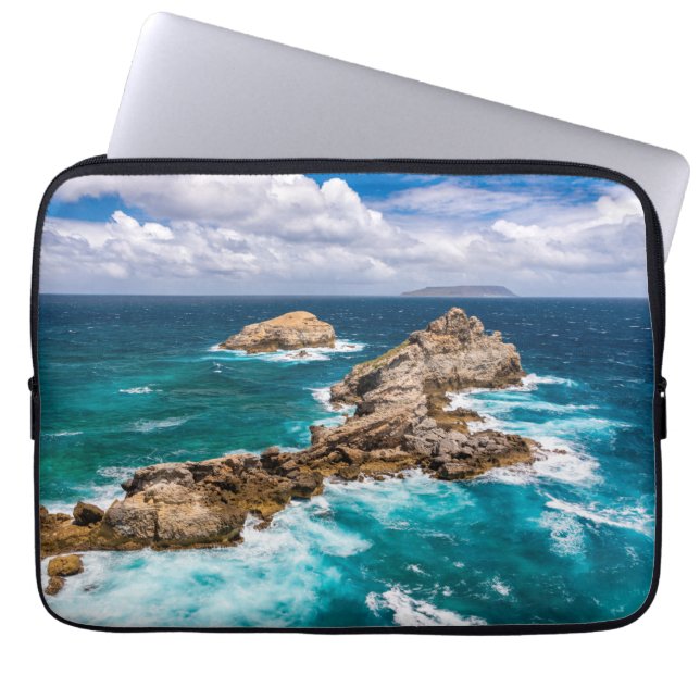 Pointe des Chateaux, Grande-Terre, Guadeloupe #2 Laptop Sleeve (Voorkant)