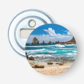 Pointe des Chateaux, Grande-Terre, Guadeloupe Button Flesopener (Voorkant)