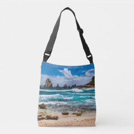 Pointe des Chateaux, Grande-Terre, Guadeloupe Crossbody Tas