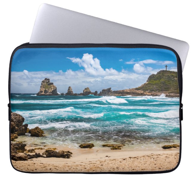Pointe des Chateaux, Grande-Terre, Guadeloupe Laptop Sleeve (Voorkant)