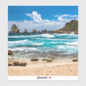 Pointe des Chateaux, Grande-Terre, Guadeloupe Sticker (Vel)